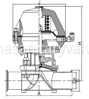 Dimension-of-Clamped-Pneumatic-Diaphragm-Valve